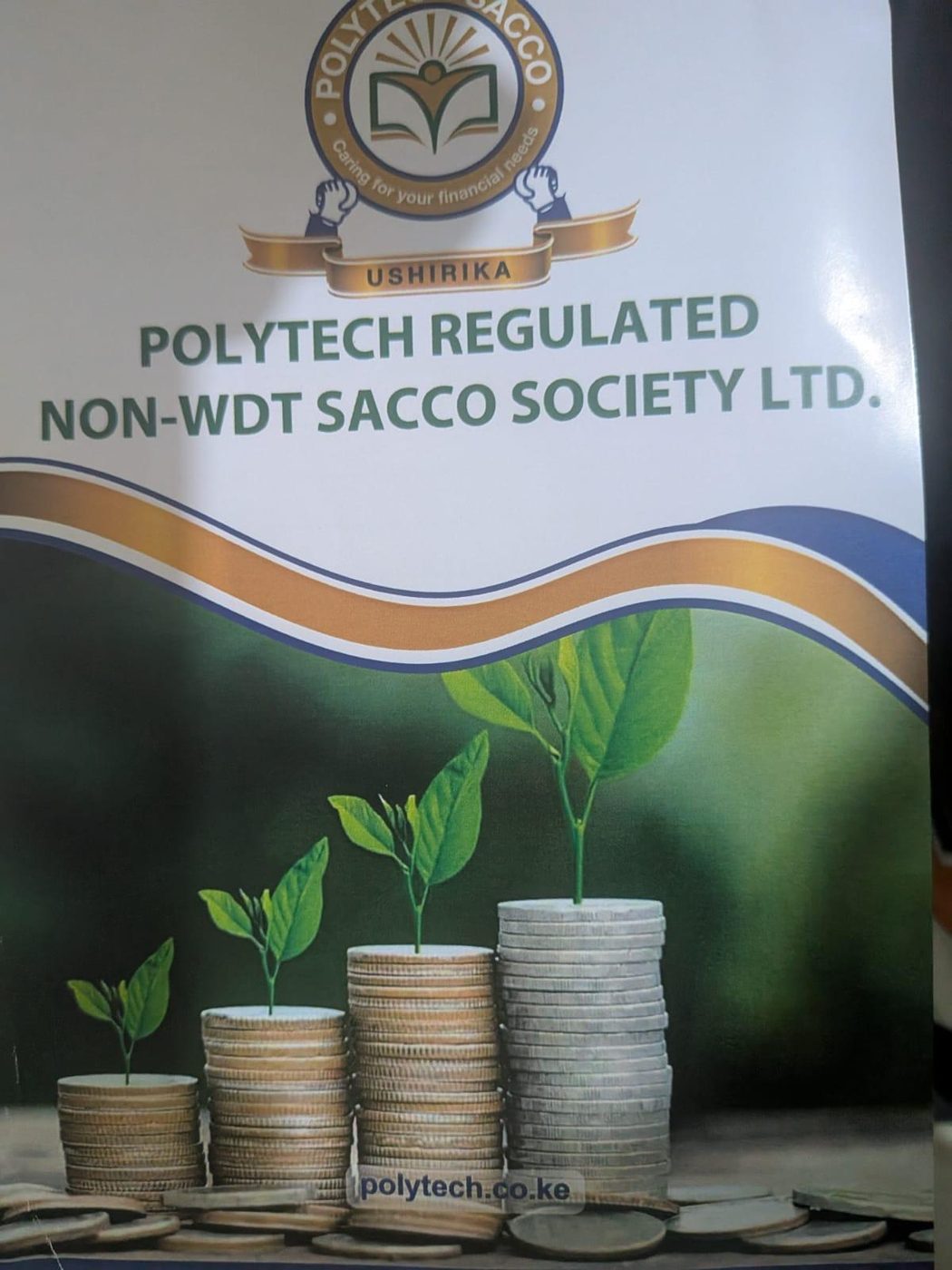 Printed booklet cover design for a SACCO client